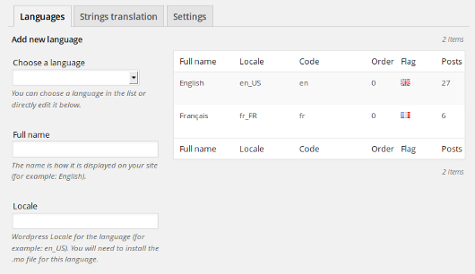 Wordpress Translation PolyLang
